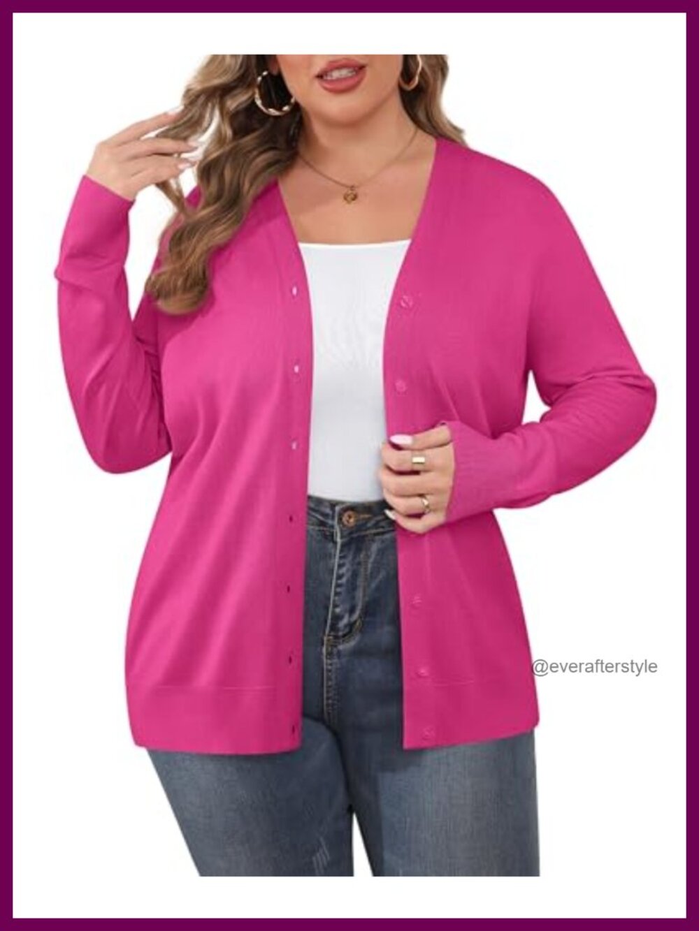 Plus Size Lightweight Cardigan Long Sleeve Open Front Sweater